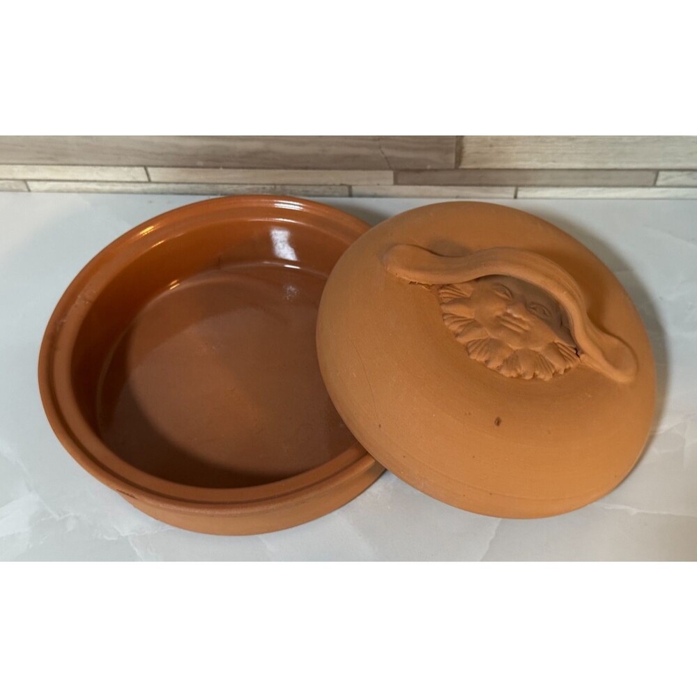 Terra Cotta Clay Tortilla Warmer And Server 7 Inch Diameter With Lid